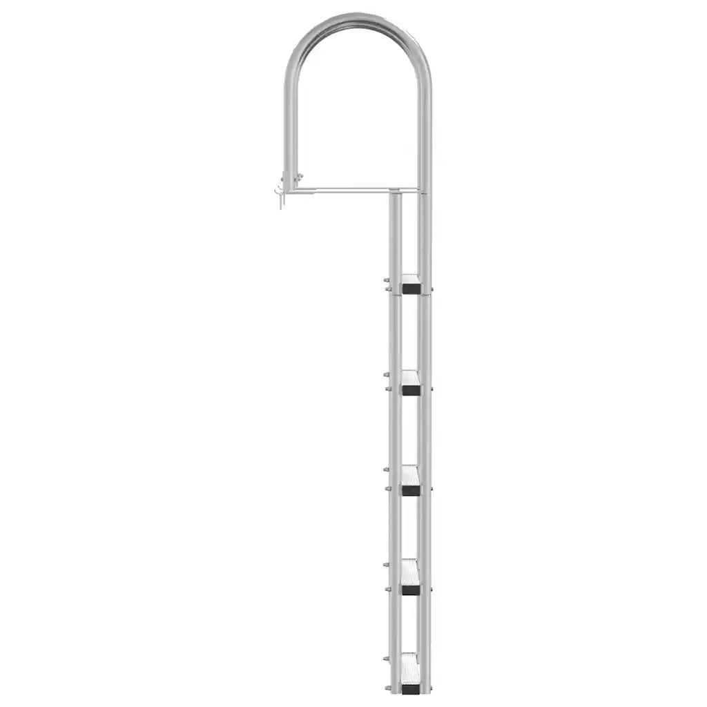 Scala da Dock a 5 Gradini Argento 45 ×11,5 ×190 cm Alluminio