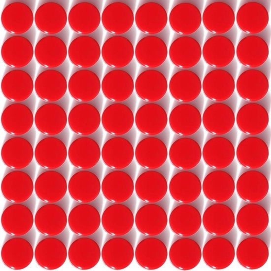 Magnetetti decorativi per frigorifero - 80 pezzi - Rosso