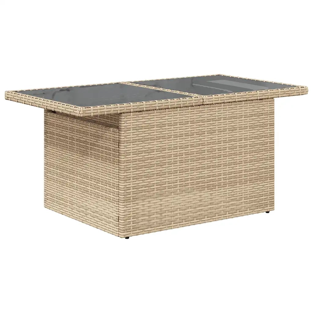 Set Divano da Giardino 6 pz con Cuscini Beige in Polyrattan 3326319
