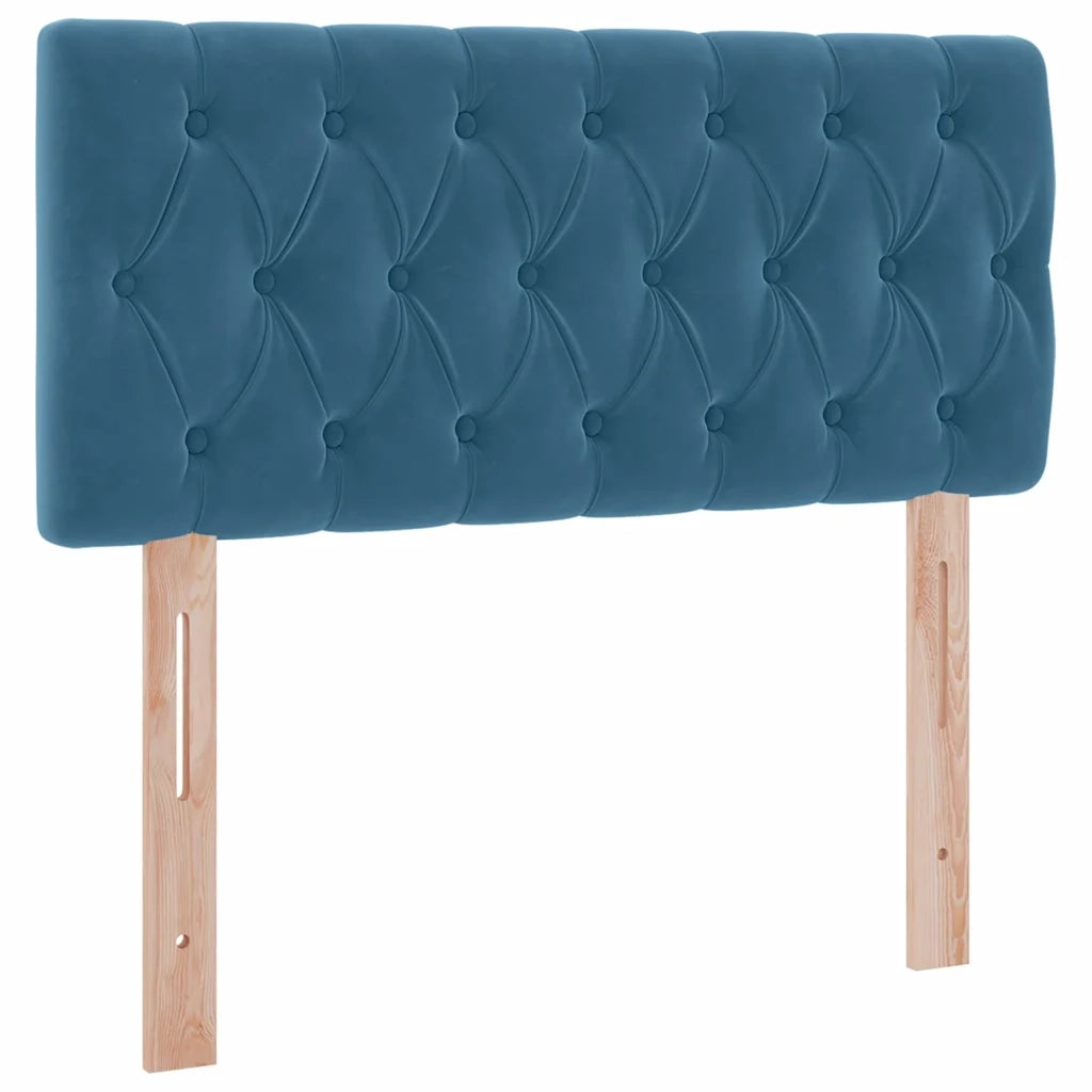 Letto con contenitore e LED Blu Scuro 100 x 200 cm Velluto 3371437