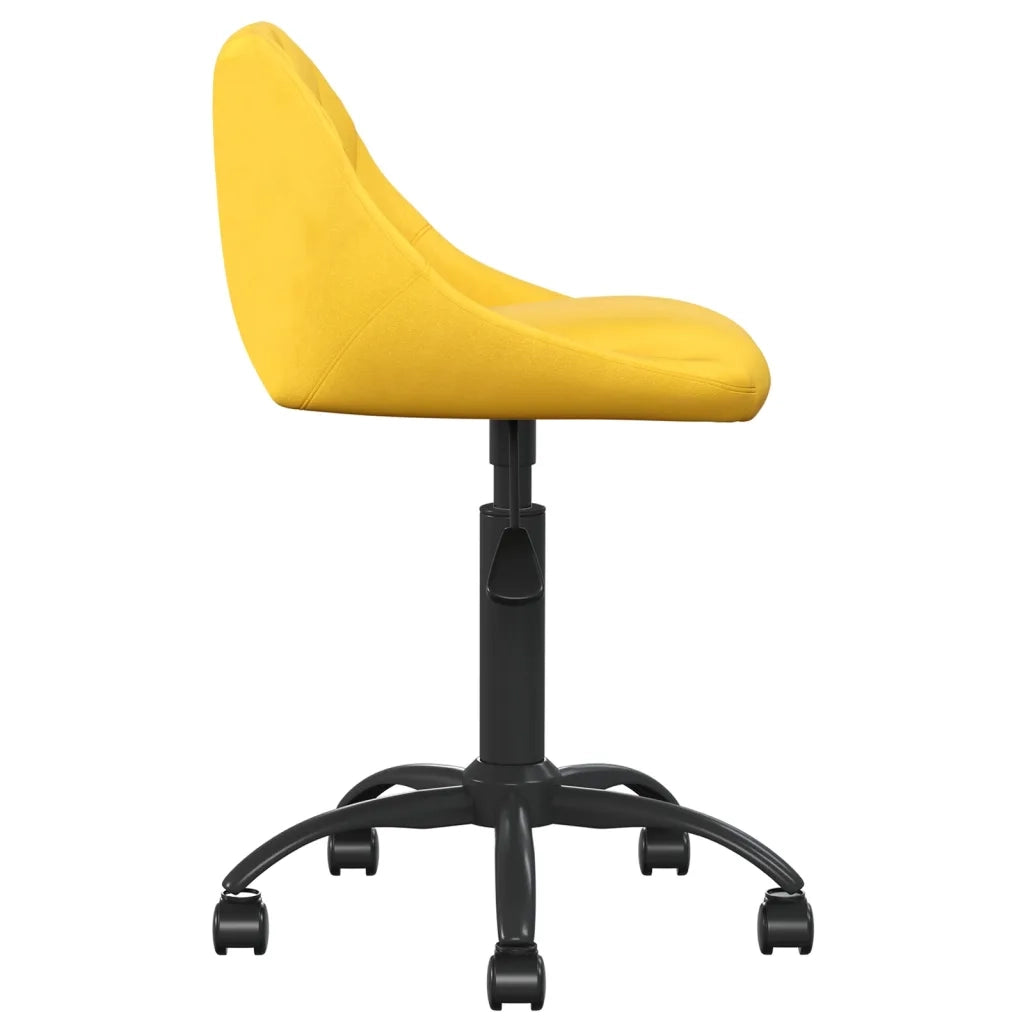 Sedia da Ufficio Giallo Senape in Velluto 3088853