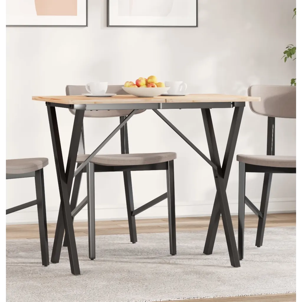 Telaio Gambe a X per Tavolo da Pranzo | Piede del tavolo 80x40x73 cm in Acciaio