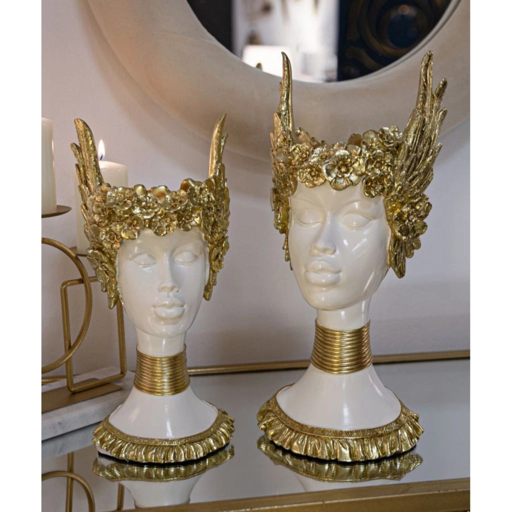 Scultura Icaro 1, Oro, Poliresina, 17,5x17x38 cm
