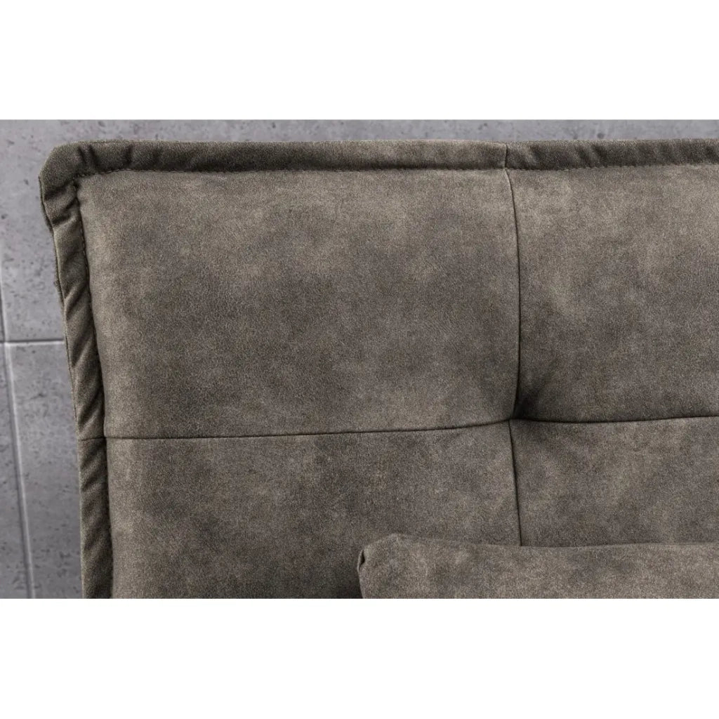 Divano convertibile SERENO taupe – Divano letto 3 posti in microfibra