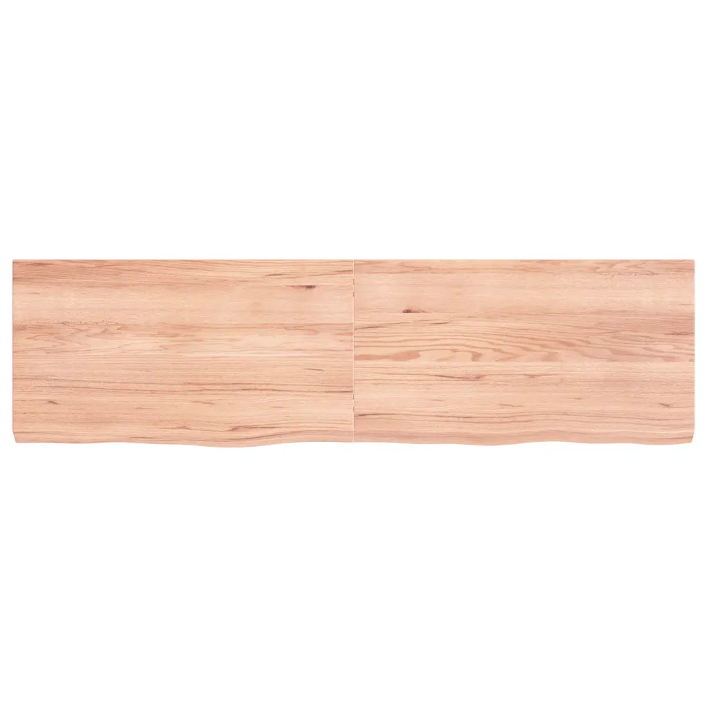 Ripiano Muro Marrone 180x50x(2-6) cm Massello Rovere Trattato 363721