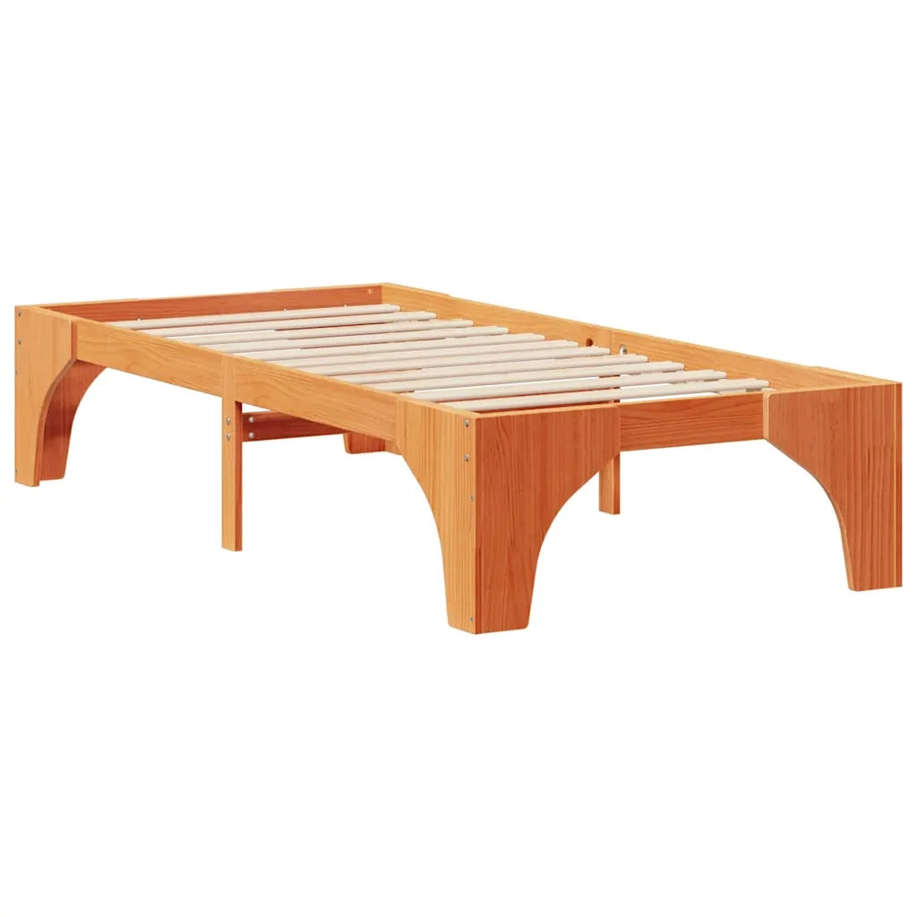 Letto singolo | Letto per adulti | Struttura del letto Marrone 90 x 200 cm Pino massello