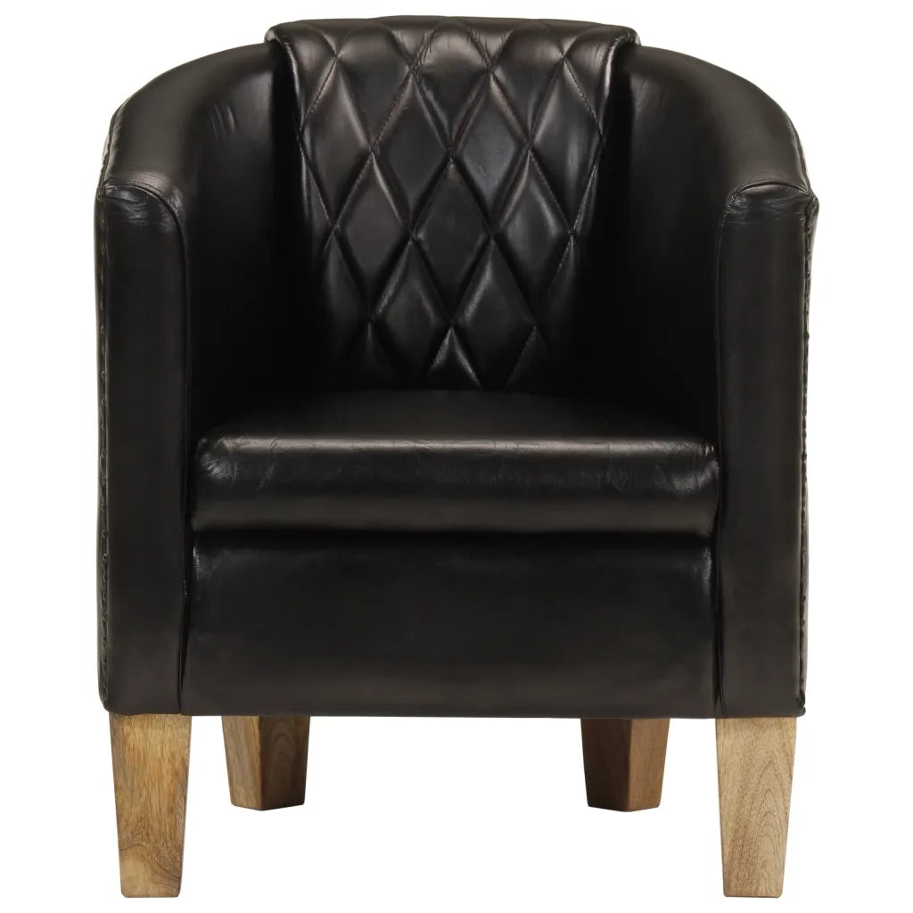 Poltrona Cabriolet Nera in Vera Pelle 359639
