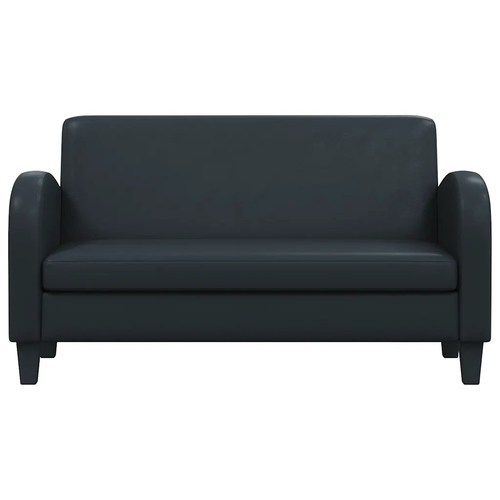 Divano a 2 Posti-Sofa 2 Posti in Pelle Artificiale Nero
