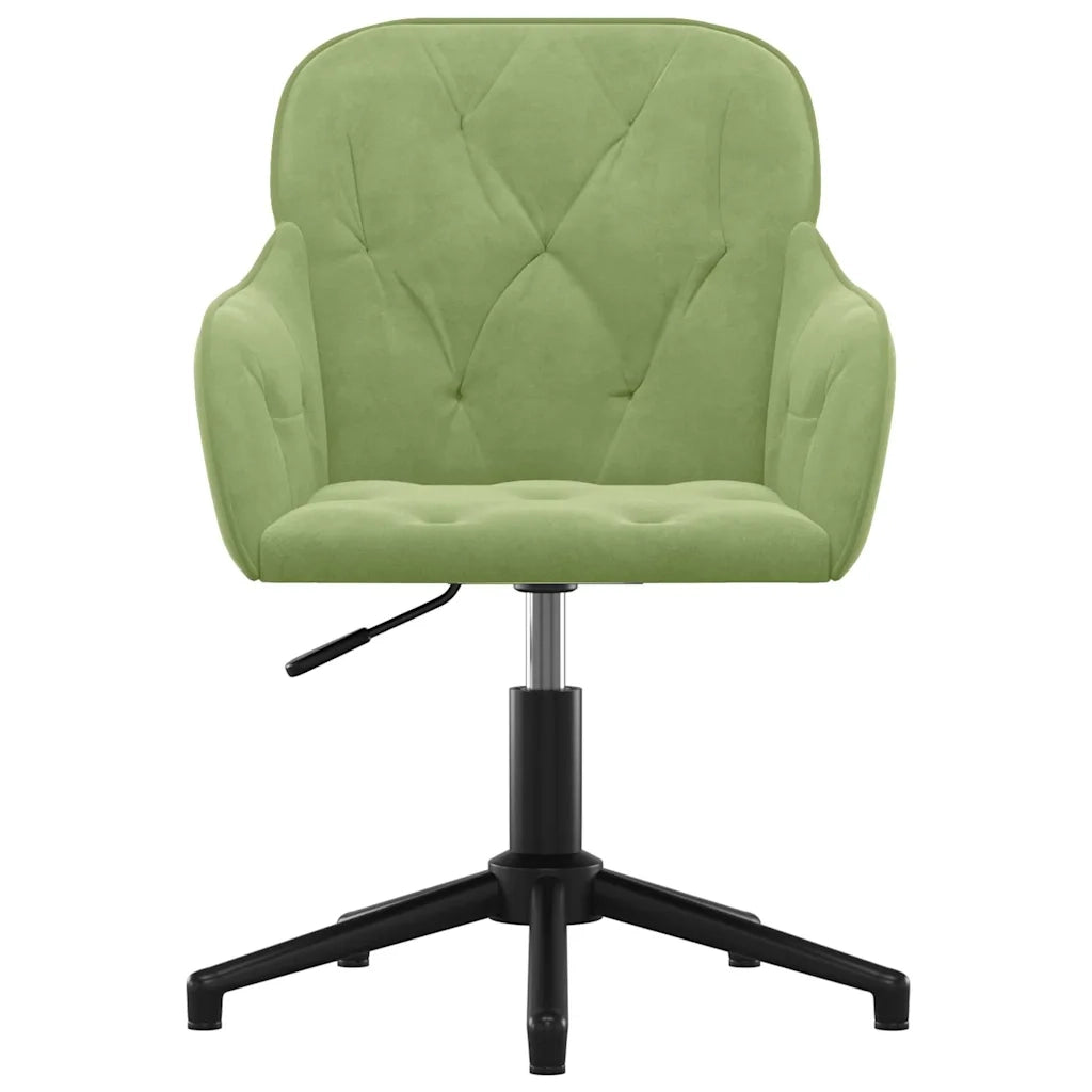 Sedia da Ufficio Girevole Verde Chiaro in Velluto 344859
