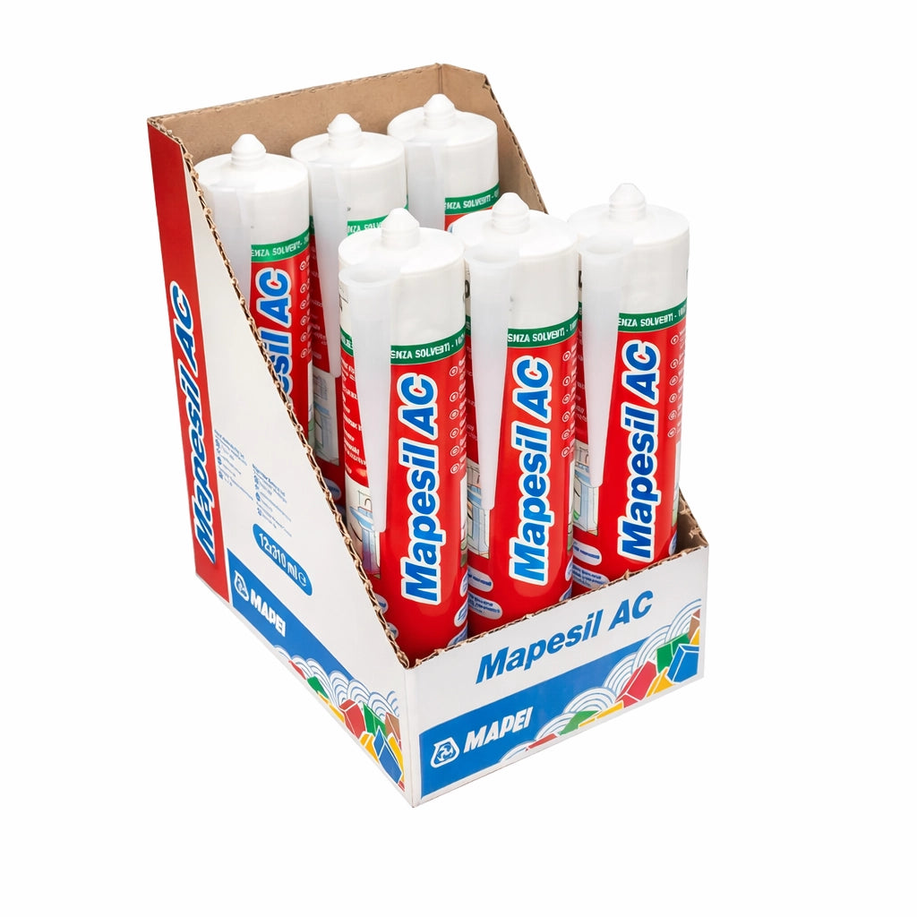 Mapei mapesil ac silicone acetico elastico resistente alla muffa 310 ml 6 pezzi *** colore- salvia - 177, confezione 1