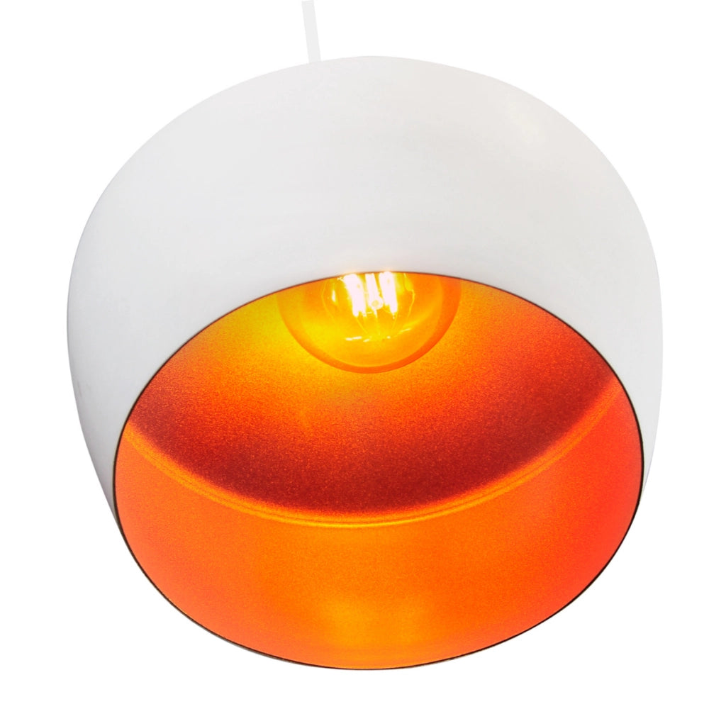 Lampada a sospensione Modern bianco/oro E27 Polux 306760