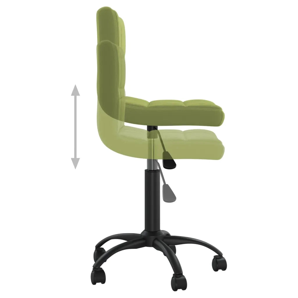 Sedia da Pranzo Girevole Verde Chiaro in Velluto 3087598