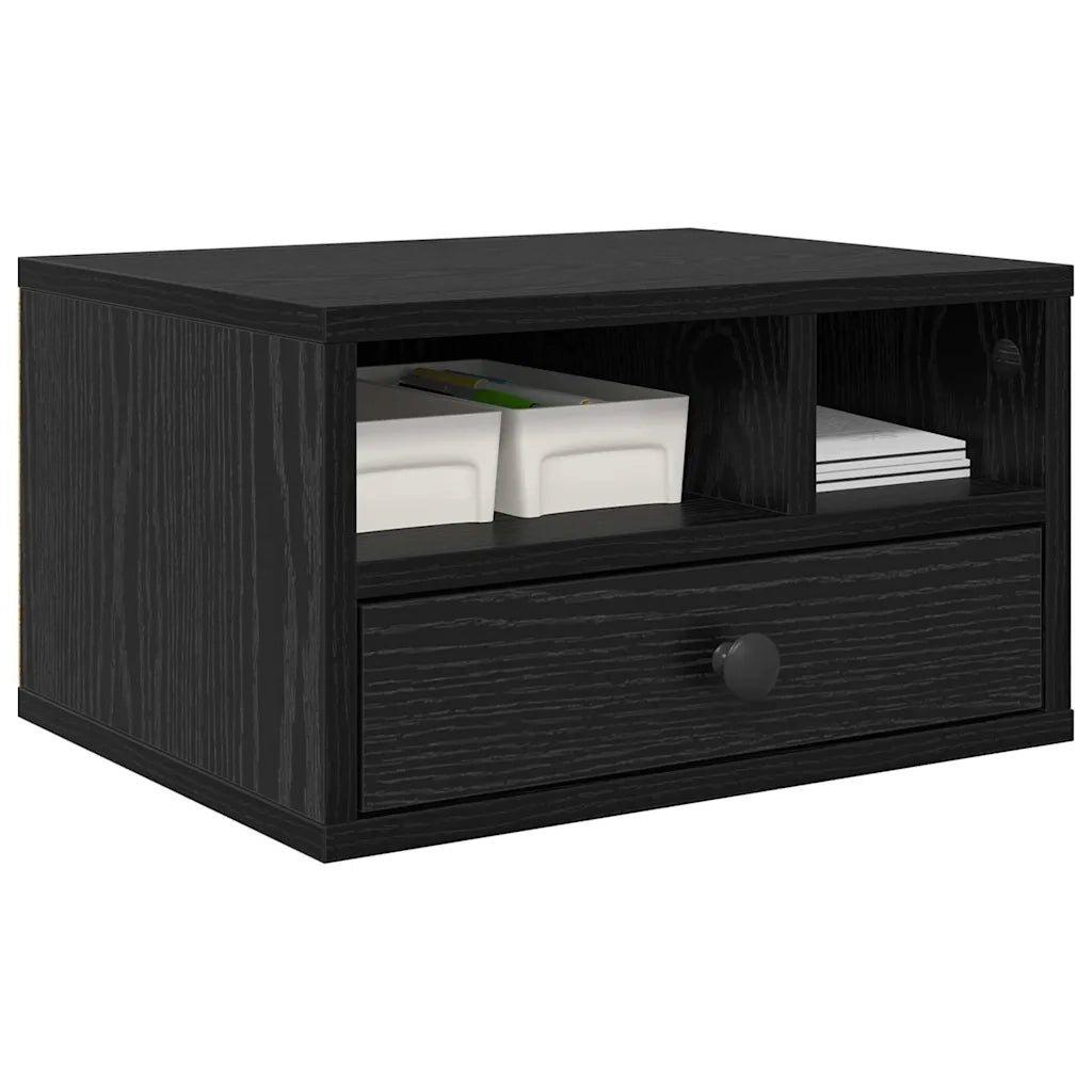 Supporto per Stampante con cassetto Rovere Nero 40 x 32 x 24 cm CFW5440568