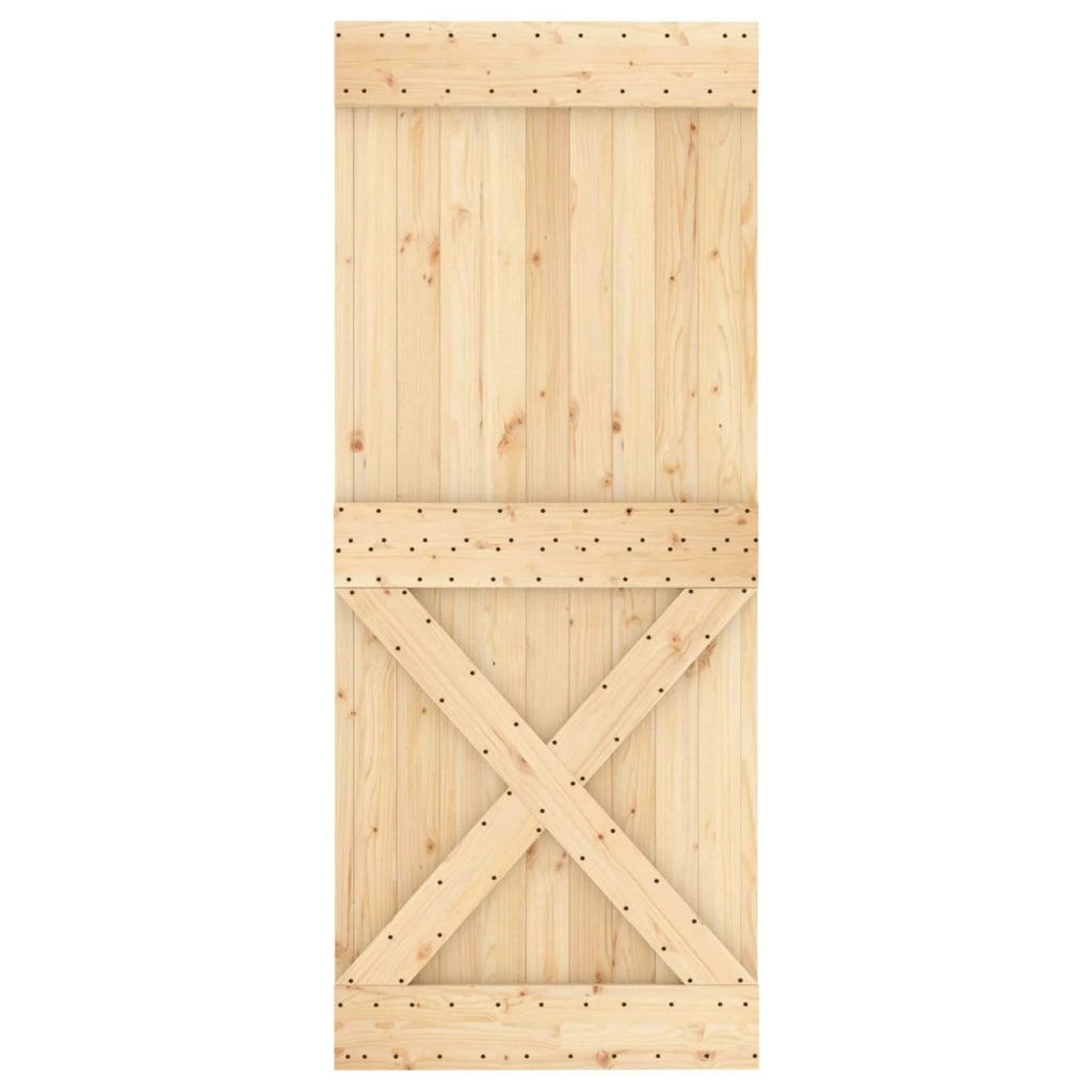 Porta scorrevole Naturale e Bianco 85 x 210 cm 3445093