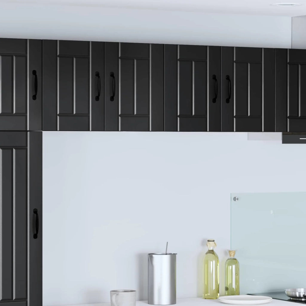 Pensile da cucina | Armadietto a muro LUCCA 2 pz Nero 60 x 31 x 40 cm