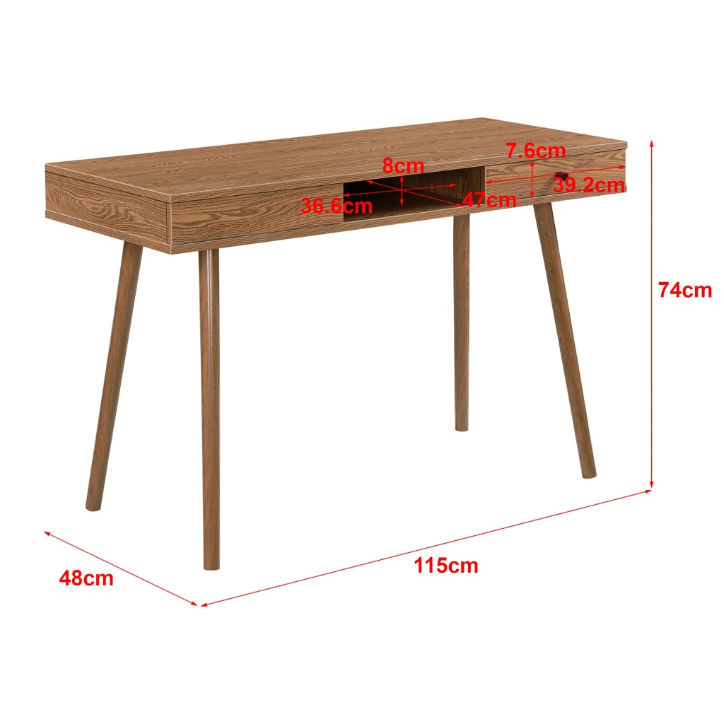 Scrivania 74 x 115 x 48 cm effetto legno scuro 03_0006623