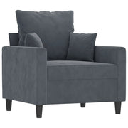 Poltrona | Sedia Relax Grigio Scuro 60 cm Velluto