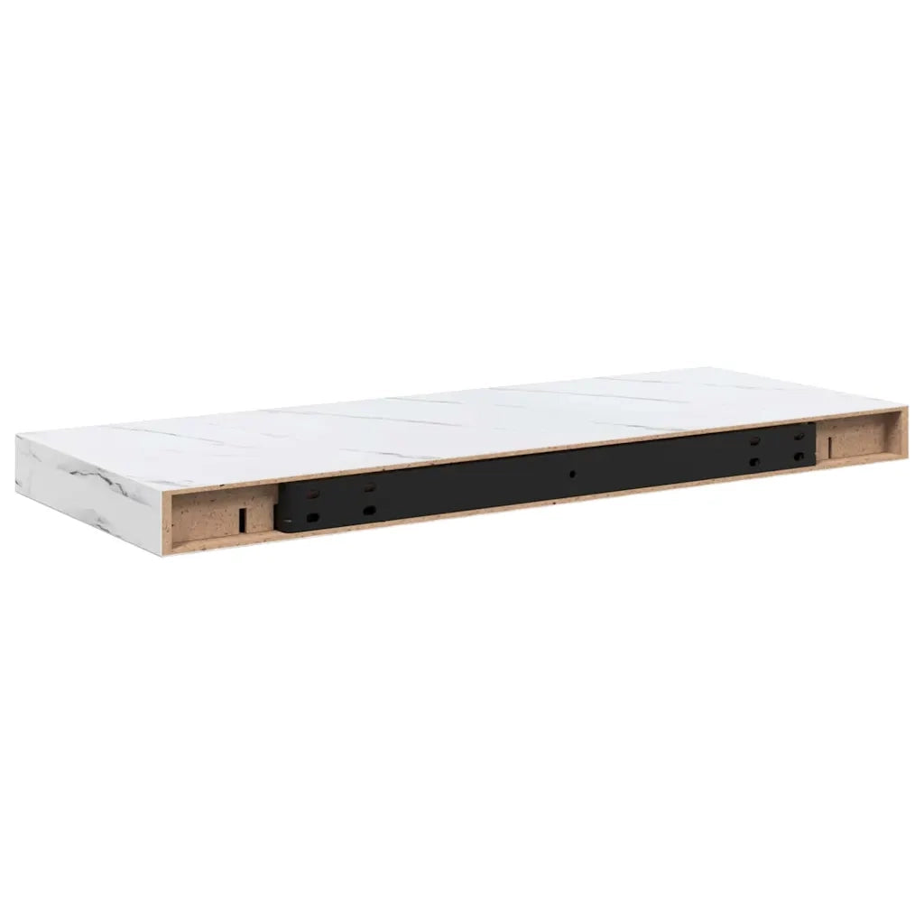 Scaffale da parete 4 pcs Marmo Bianco 60 x 23 x 4 cm 42019970