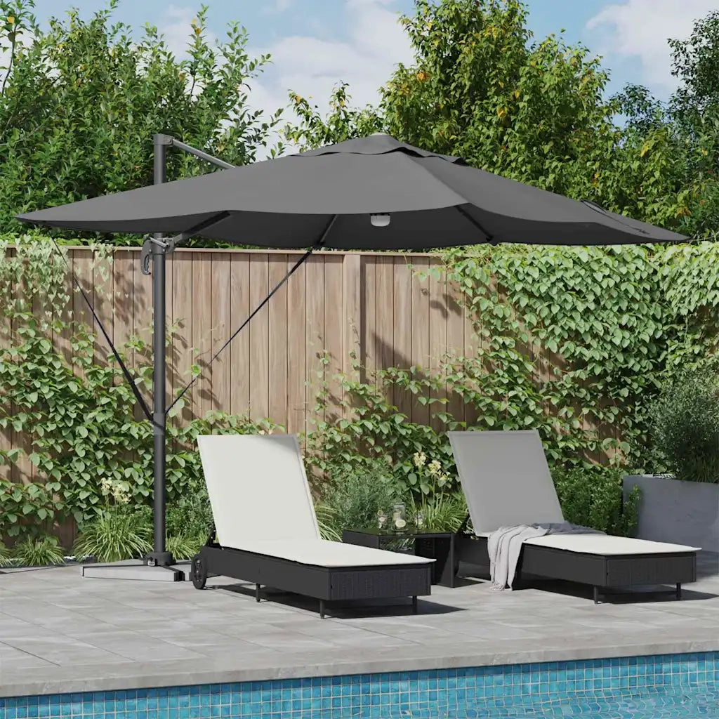 Ombrello | Parasolne Antracite 351 x 250 x 253 cm Poliestere e Alluminio