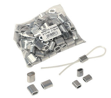 MORSETTO IN ALLUMINIO PER CAVETTO NYOFIL 100 PZ.