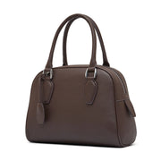Borsa a mano da donna in vera pelle, modello a tracolla, colore marrone.