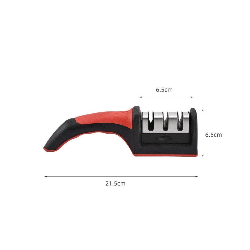 Trade Shop - Affilacoltelli In Plastica E Acciaio Inox Per Affilare Lame Forbici E Coltelli -