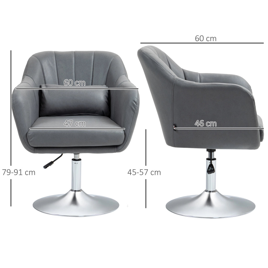 Sedia da ufficio girevole con schienale regolabile ¨C Minimal ¨C Grigio