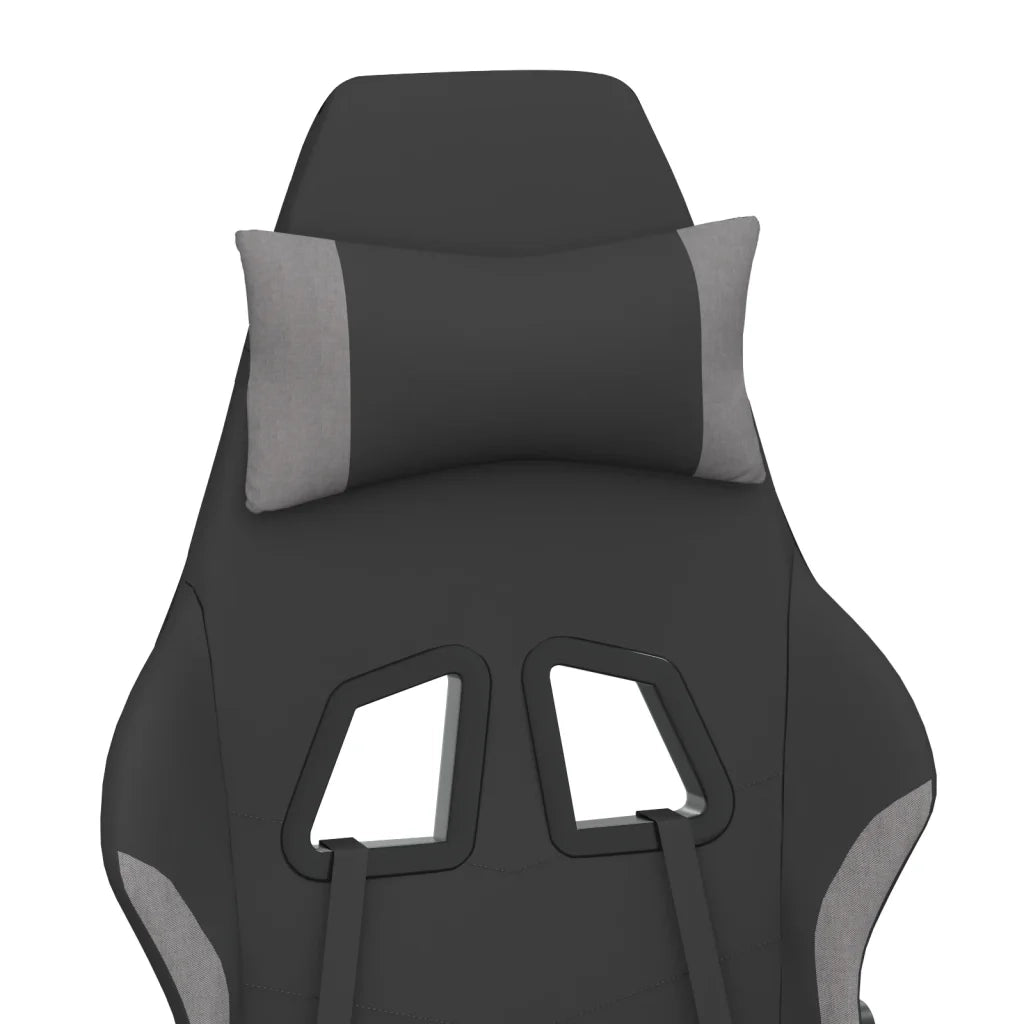 Sedia da Gaming Nero e Grigio Chiaro in Tessuto 3143734