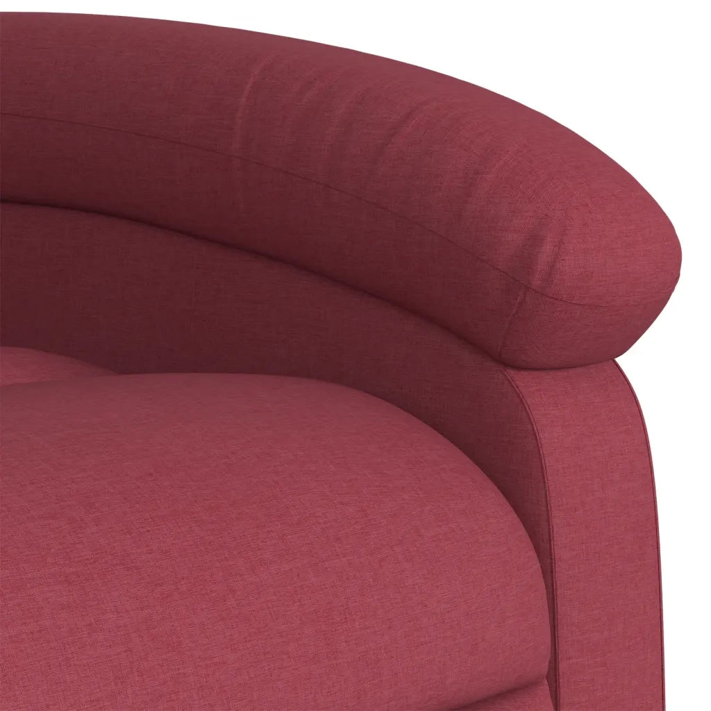 Poltrona Reclinabile in Tessuto Rosso Vino 371730