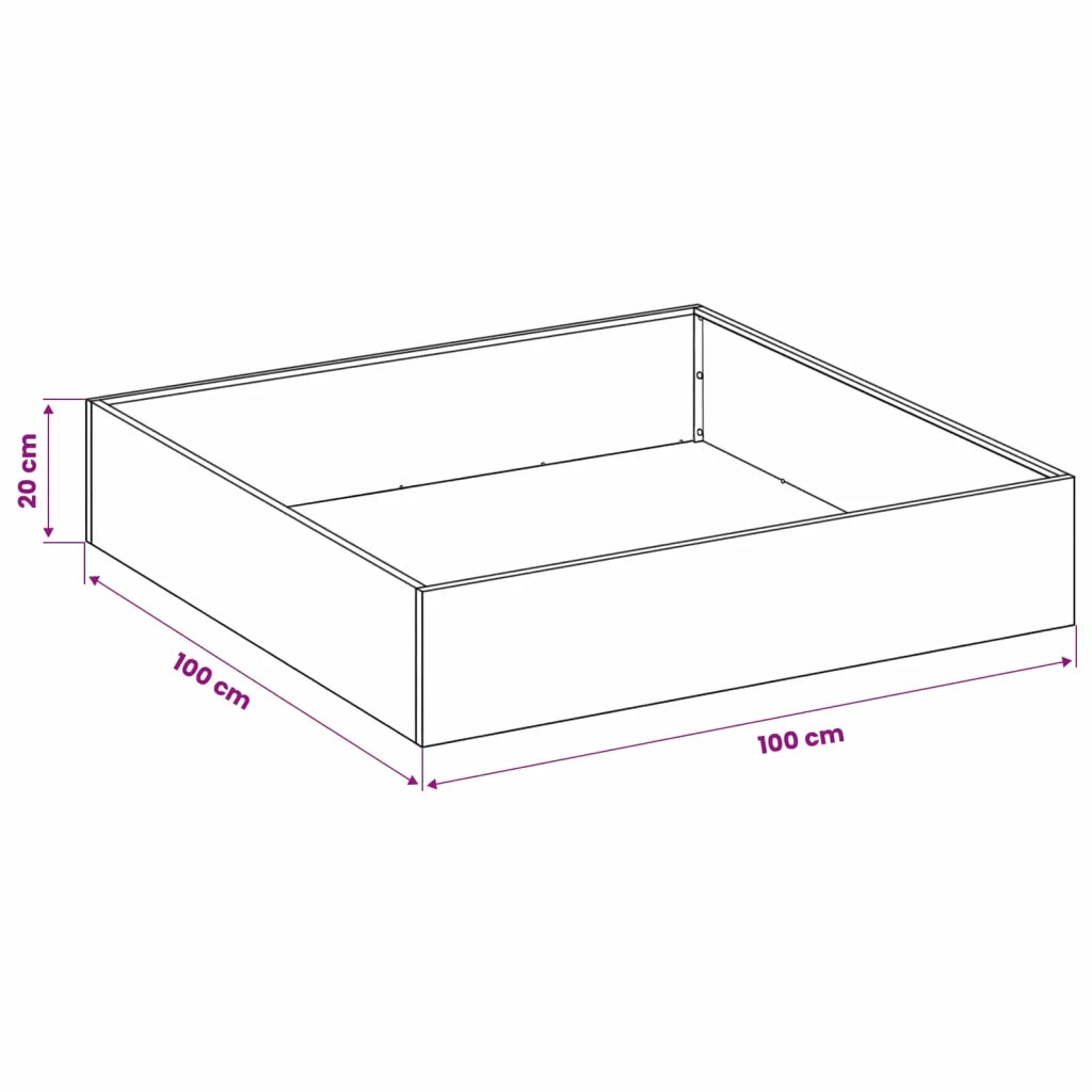 Vaso da giardino Verde Oliva 100 x 100 x 20 cm 8005028