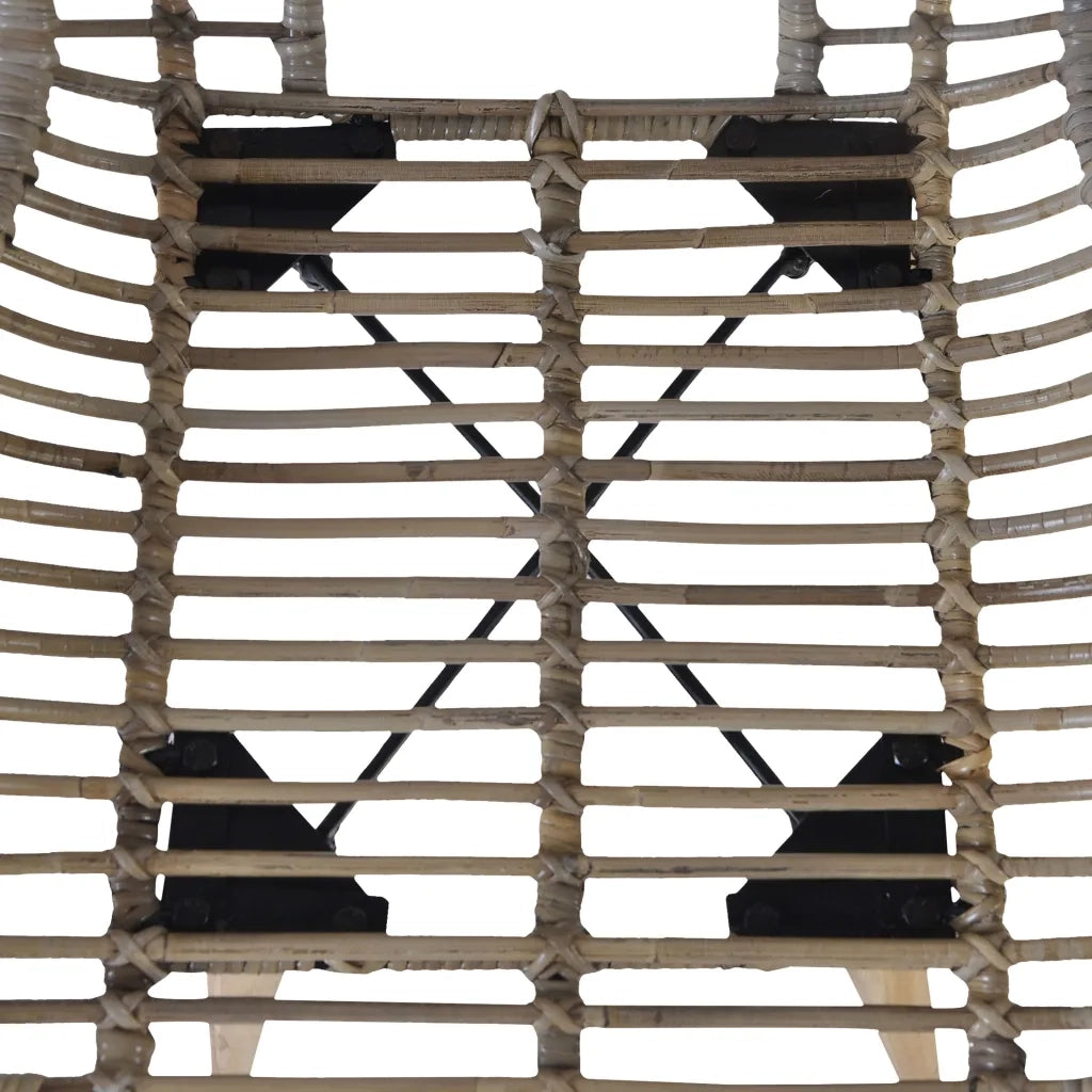 Sedie da Pranzo 2 pz Marroni in Rattan Naturale 246853