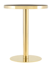 TAVOLINO Basso Rotondo 73,5x71x24 cm MDF Grigio e Oro