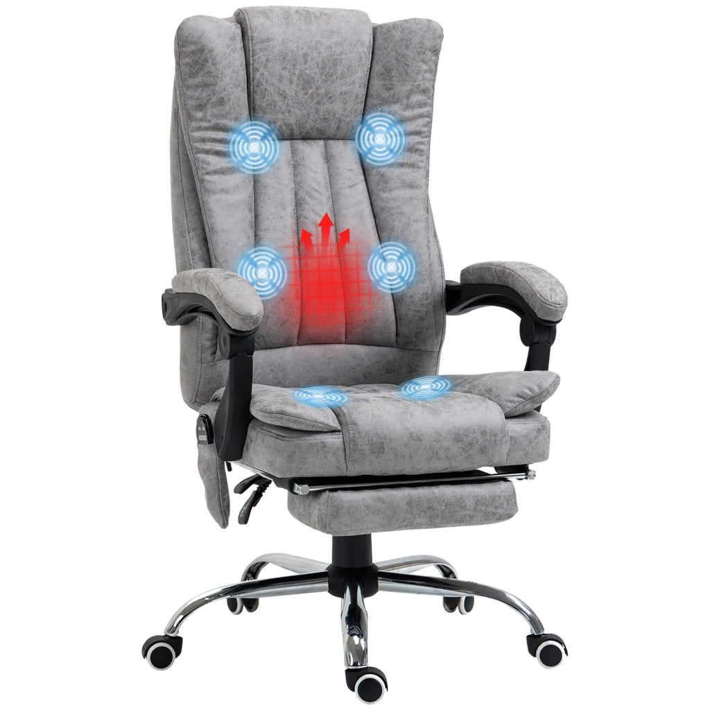 Poltrona massaggiante per ufficio ¨C Minimal ¨C grigio con rivestimento sintetico