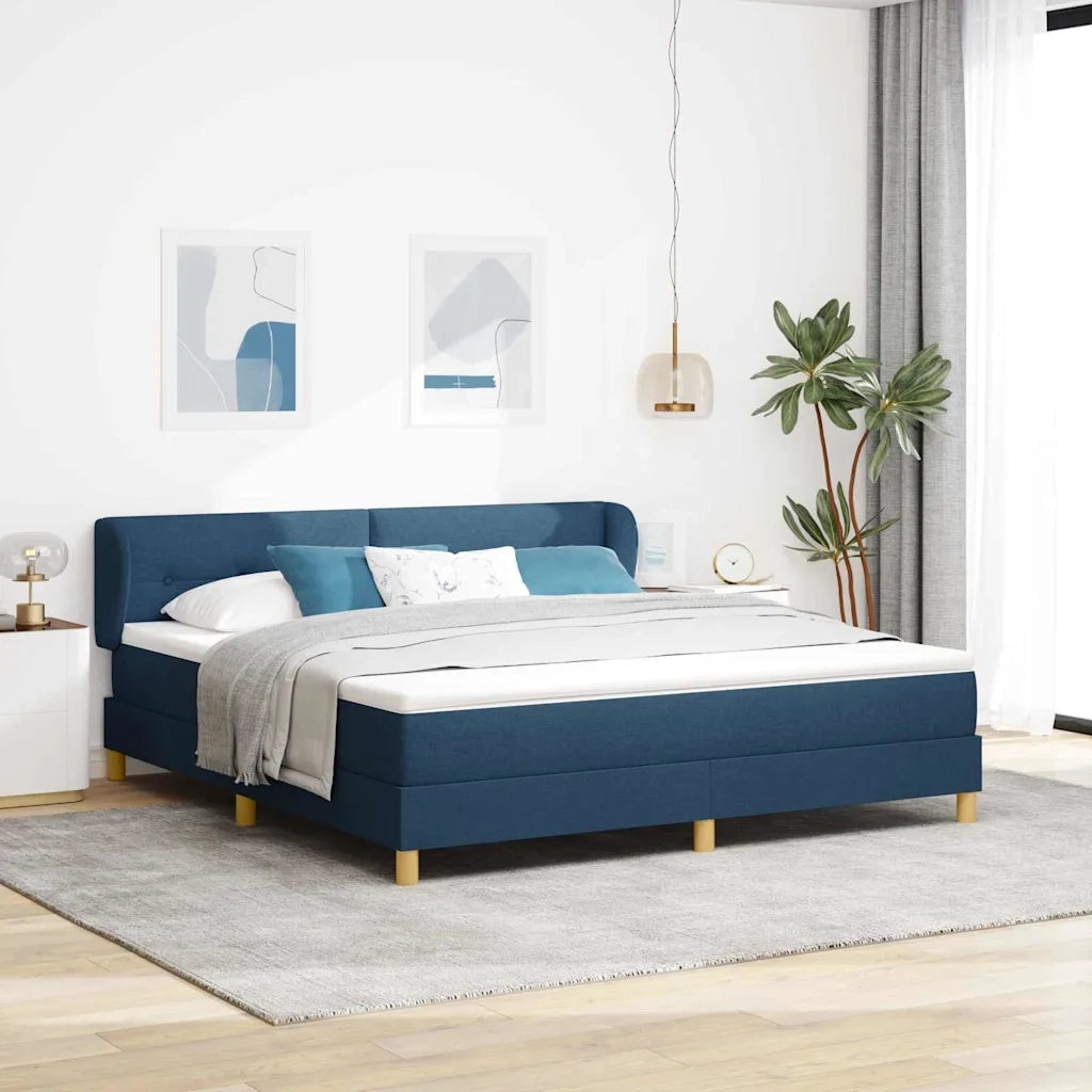 Letto a molle con materasso Blu 180 x 200 cm Tessuto 3340233