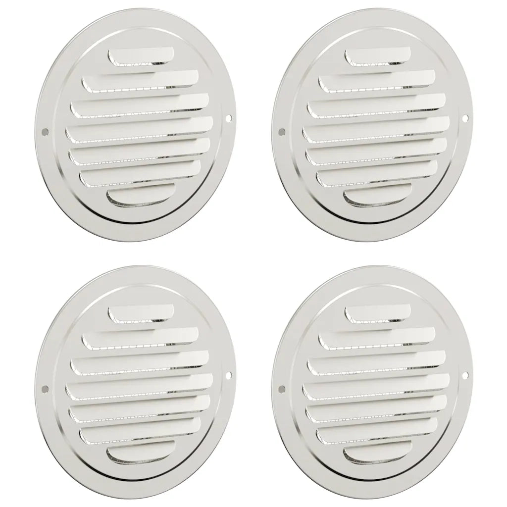 Coperture per ventilazione d'aria 4 pcs Argento 100 mm 42019372