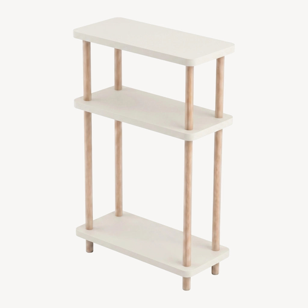 Scaffale da Terra Multiuso Nampernu a 3 Piani 62 x 40 x 18 cm - Bianco [en.casa]
