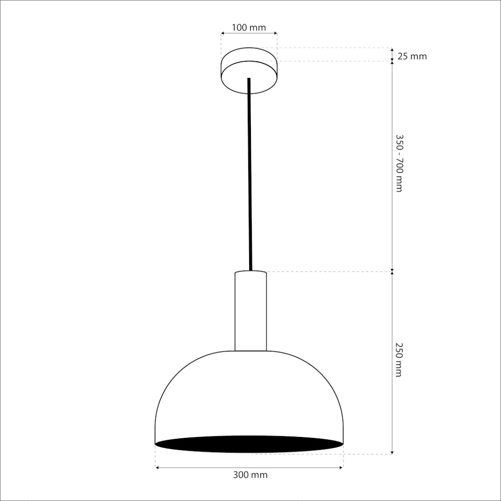 Lampada a sospensione scandinava Visby menta Ø30 E27