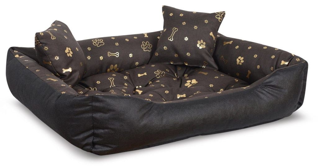 AIO FACTORY Cuccia per cani 100x75 cm impermeabile Golden Bones Cuscino per cani