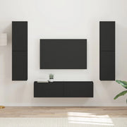 Set mobile TV 6 pcs Nero Legno multistrato 3409124