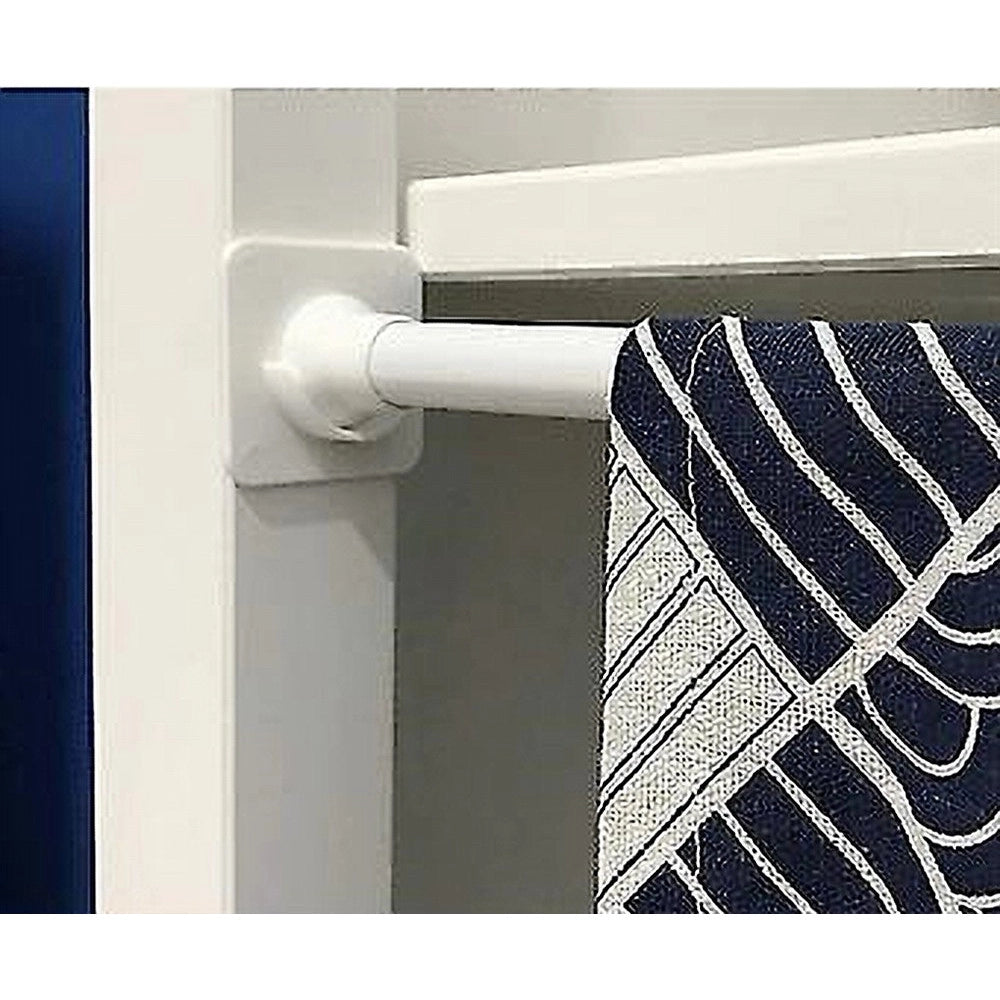 Trade Shop - Set 4 Pz Supporti Adesivi Per Bastone Per Tenda Bagno Aste Doccia Bianco 87358 -