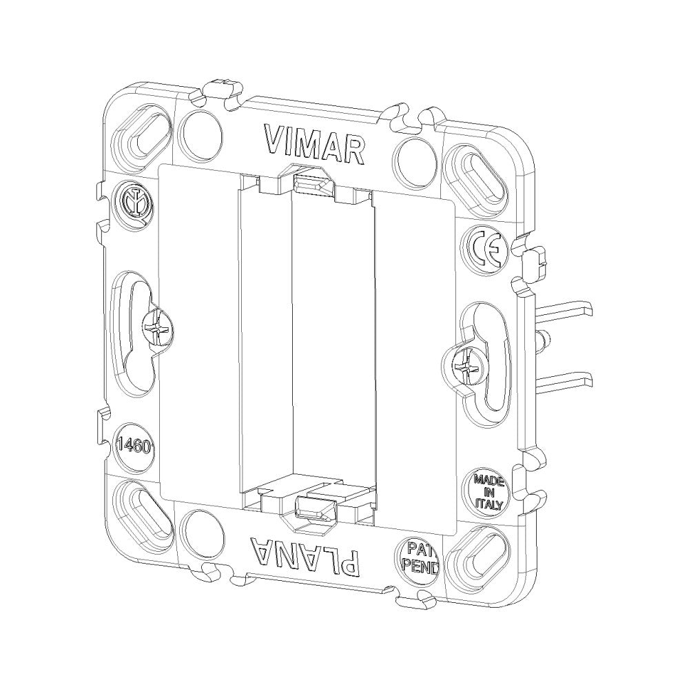 Vimar supporto 1 modulo con griffe per scatole ø 60 mm da incasso