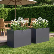 Vaso da giardino 2 pz Antracite 50 x 40 x 50 cm 8005657