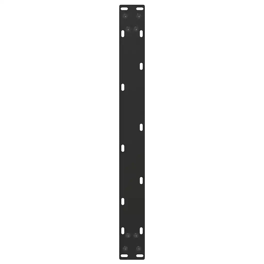 Gambe per Tavolino da Caffè a Forma di U 2 pz Nere 70x(30-31) cm Acciaio 4013144