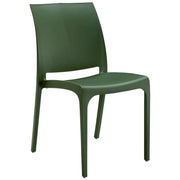 Marvin Sedia in Polipropilene Volga da Interno Esterno Giardino Impilabile Design Sedie Moderne per Patio  Verde/1 Sedia