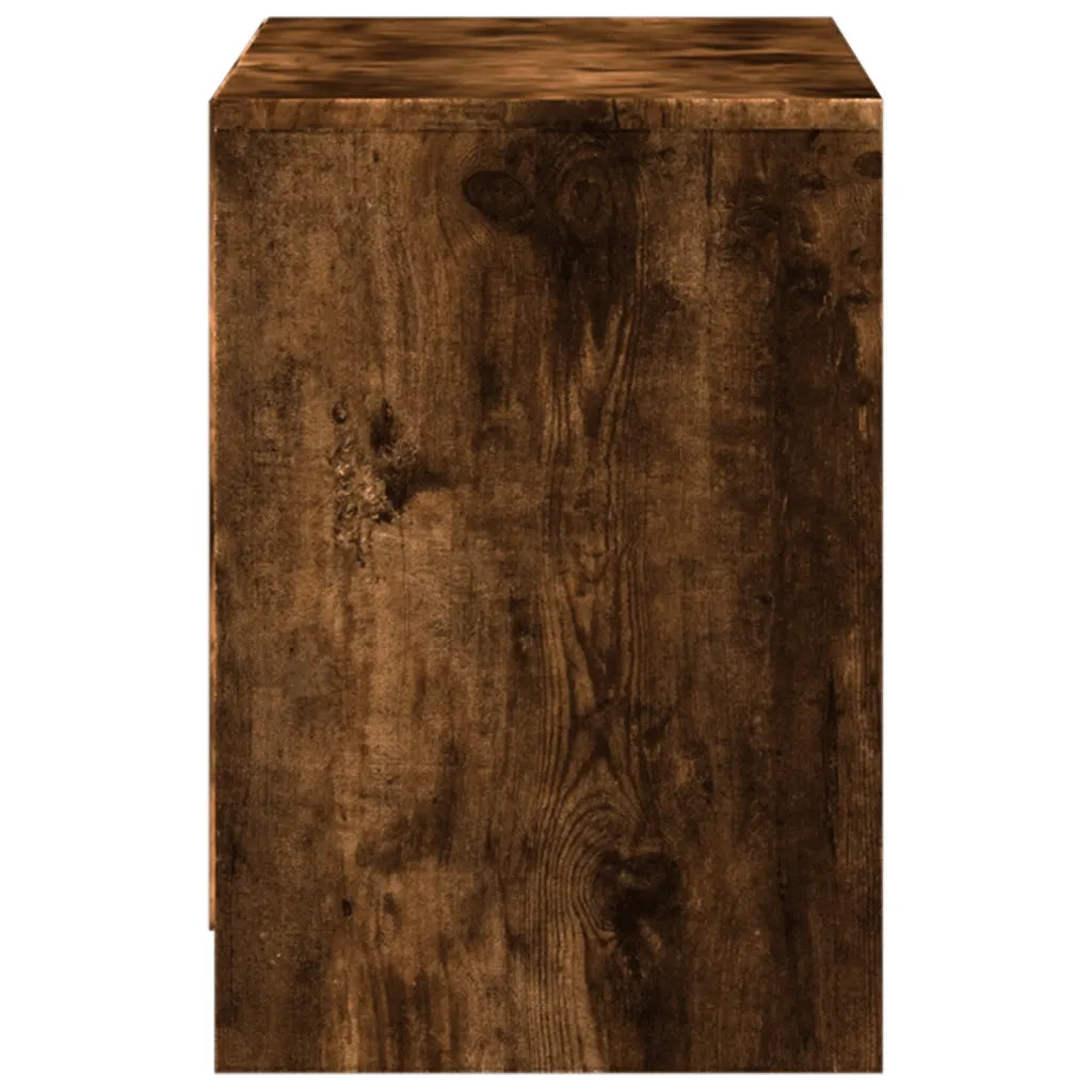 Mobile Porta TV con LED-Mobile per TV-Credenza TV Rovere Fumo 100x34x50 cm in Truciolato 620019