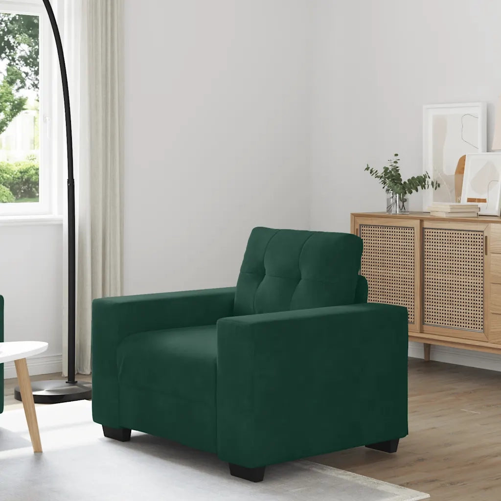 Divano Sedia-Poltrona-Sofa Relax Verde Scuro 60 cm Velluto 767636