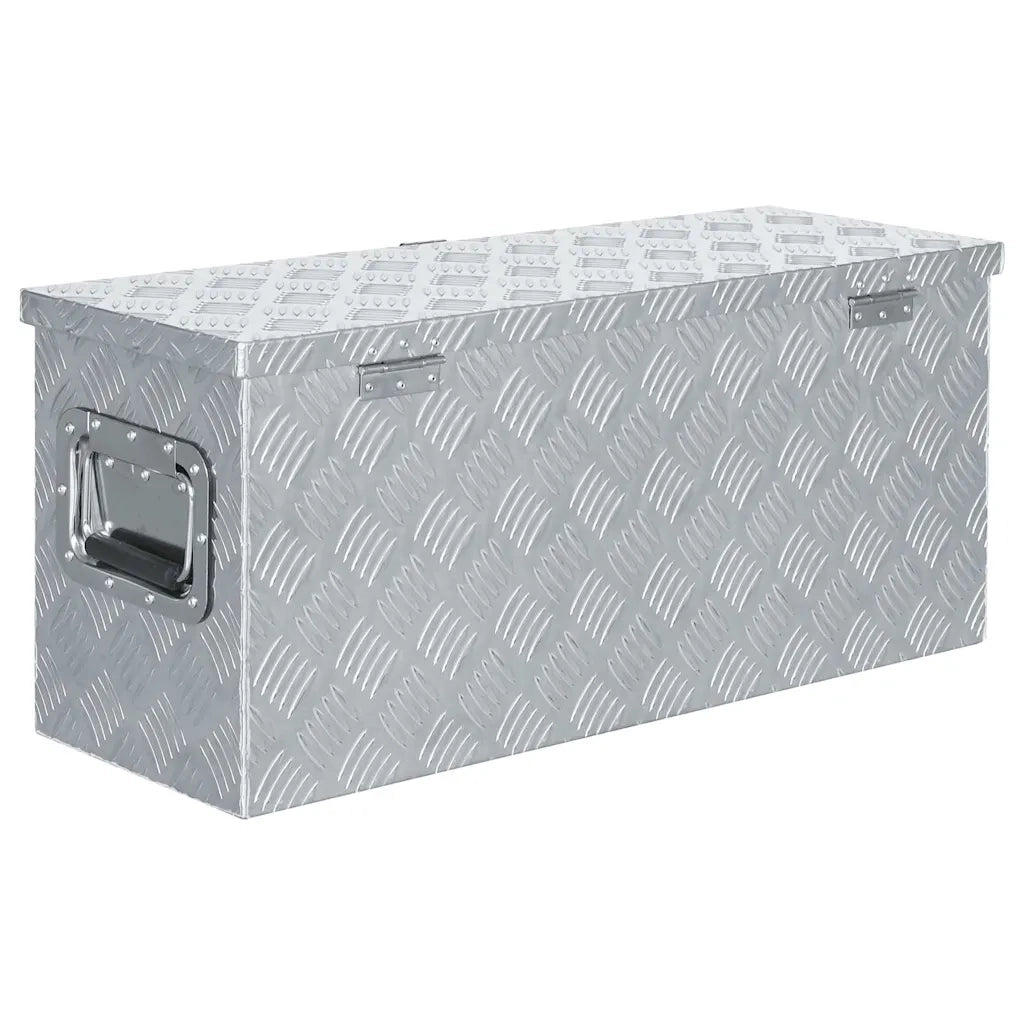 Cassetta in Alluminio 76,5x26,5x33 cm Argento 142938