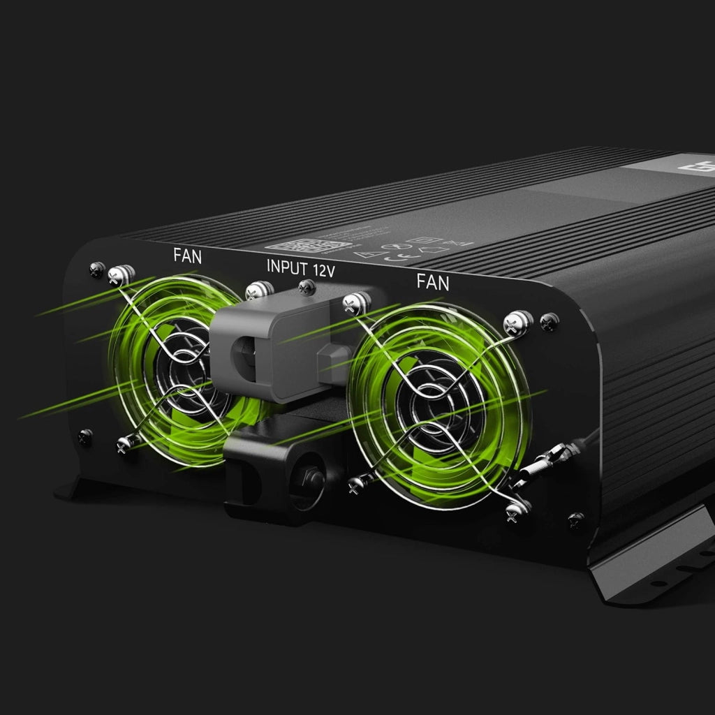 Green Cell PRO 2000W/4000W 12V 220V/230V Onda Pura Inverter Invertitore di Tensione Fotovoltaico DC AC per Camper Auto Convertitore di Potenza, Trasformatore sinusoidale Pura USB