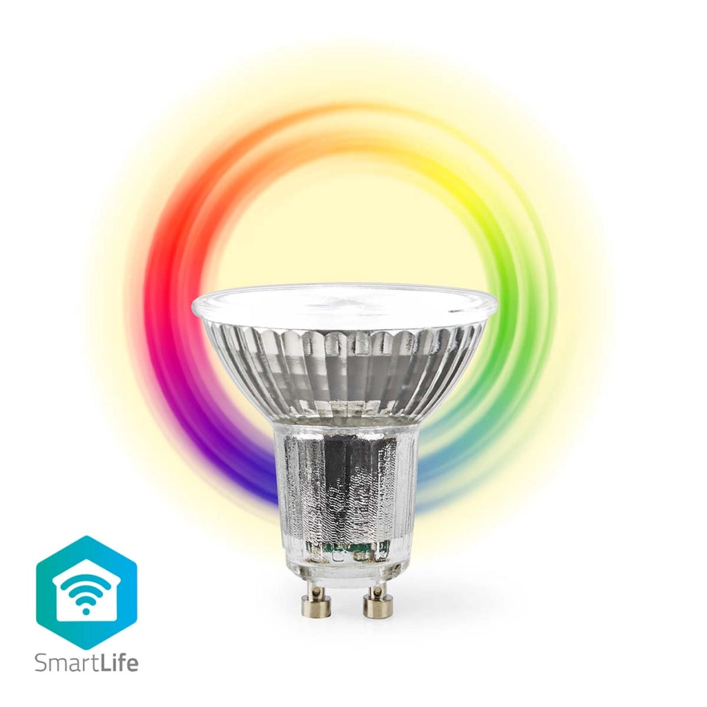 SmartLife RGB LED Lampada spot da incasso 5W GU10 345lm 6500K Argento Nedis