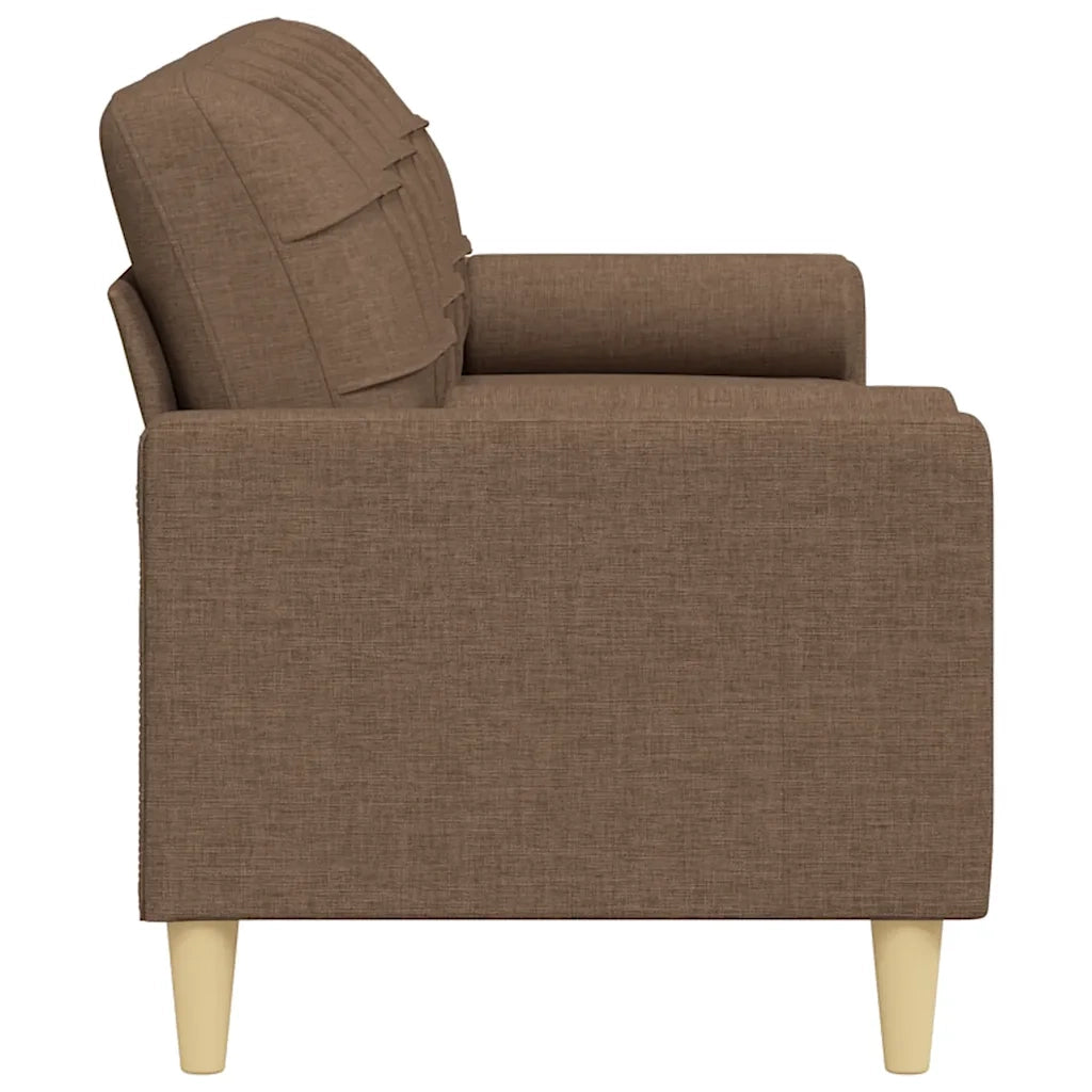 Divano a 3 Posti con Cuscini Marrone 210 cm in Tessuto 3278204